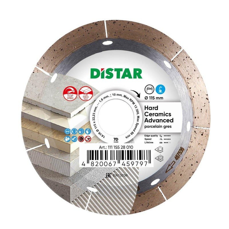 Distar Hard Ceramics Advanced 115mm Диамантен Диск | STIVTRADE
